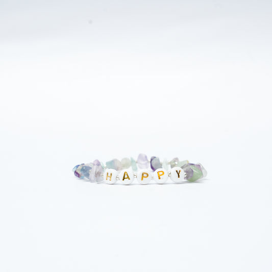 HAPPY - Fluorite Chip Bracelet