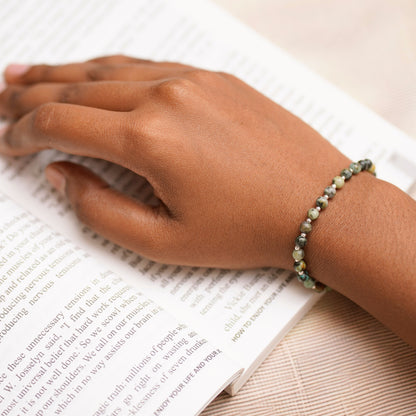 African Turquoise Stretch Bracelet - Tarnish Free and Waterproof