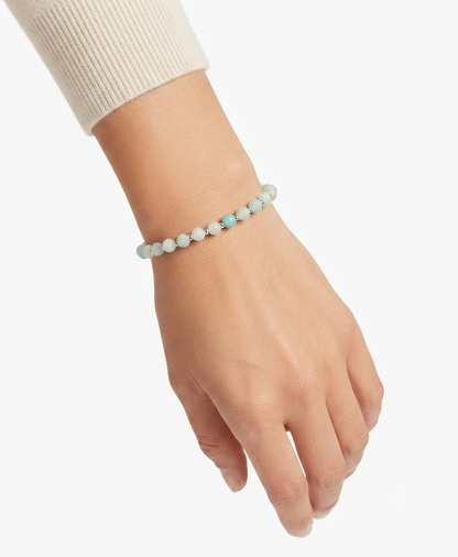 Amazonite Stretch Bracelet - Tarnish Free and Waterproof
