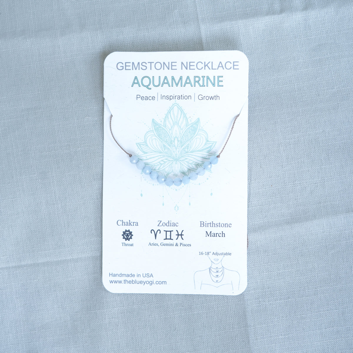 Dainty Aquamarine  - March Birthstone