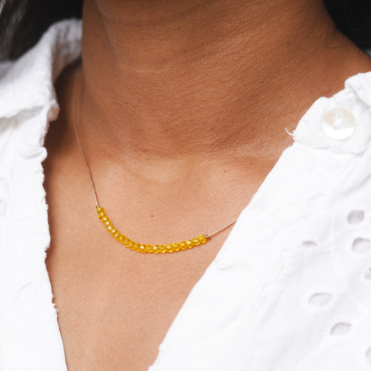 Dainty Citrine  Necklace - November Birthstone