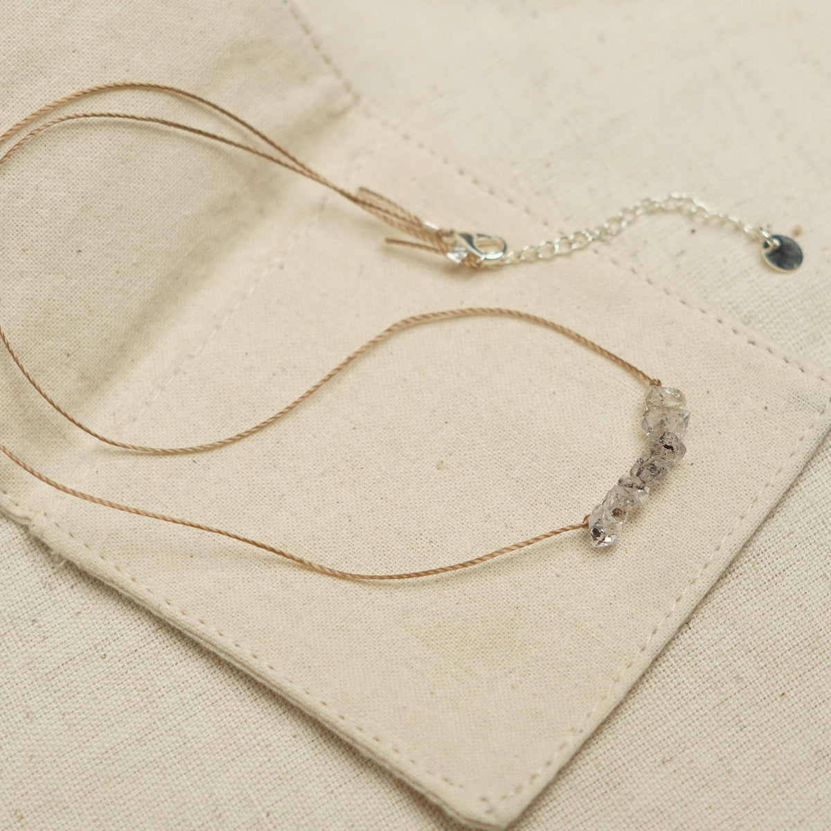 Dainty Herkimer Diamond  - April Birthstone