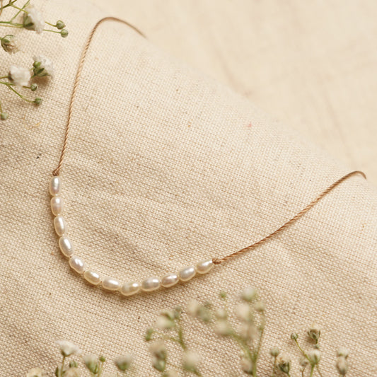 Dainty Pearl  Necklace - June Birthstone