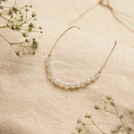 Dainty Opalite  Necklace - October Birthstone