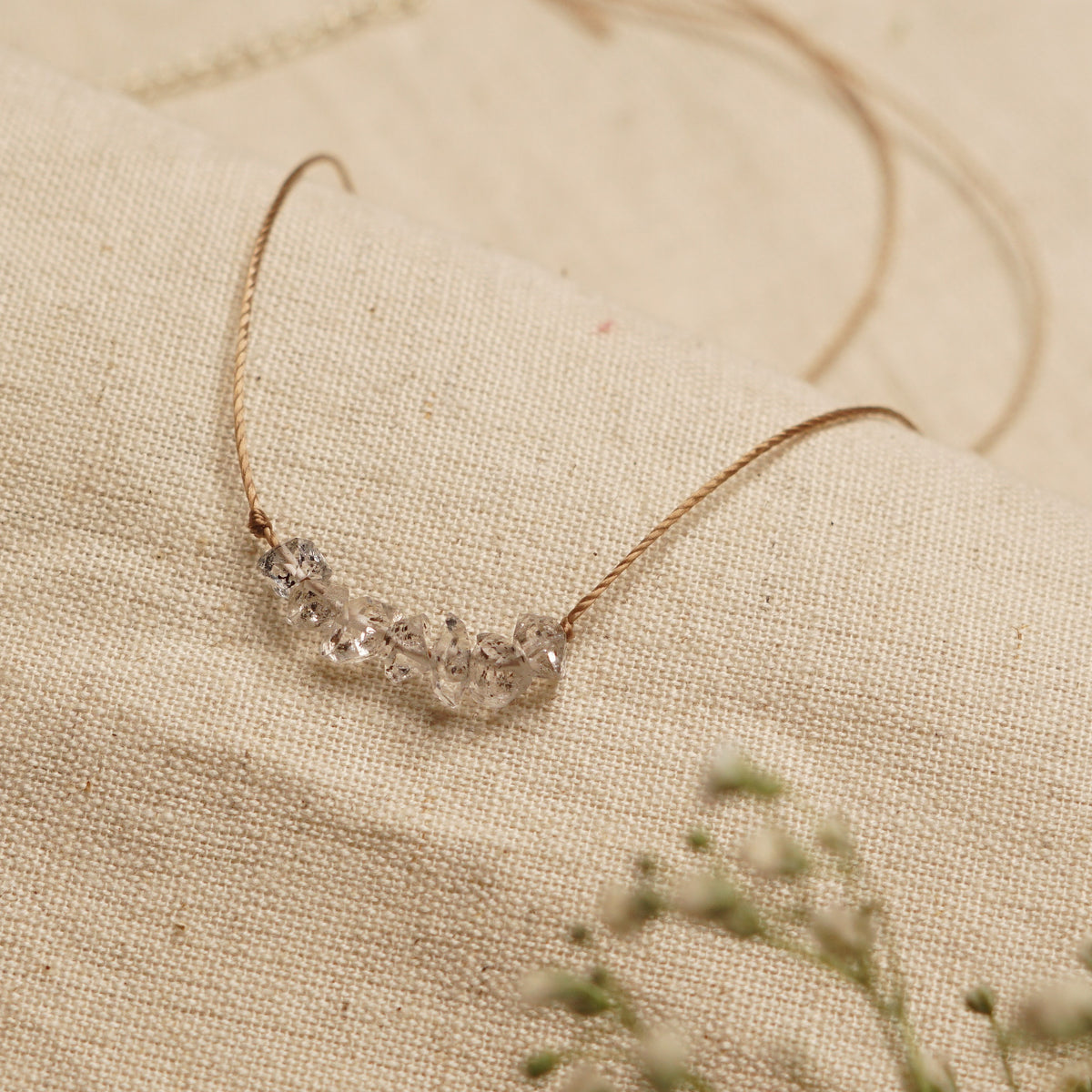 Dainty Herkimer Diamond  - April Birthstone