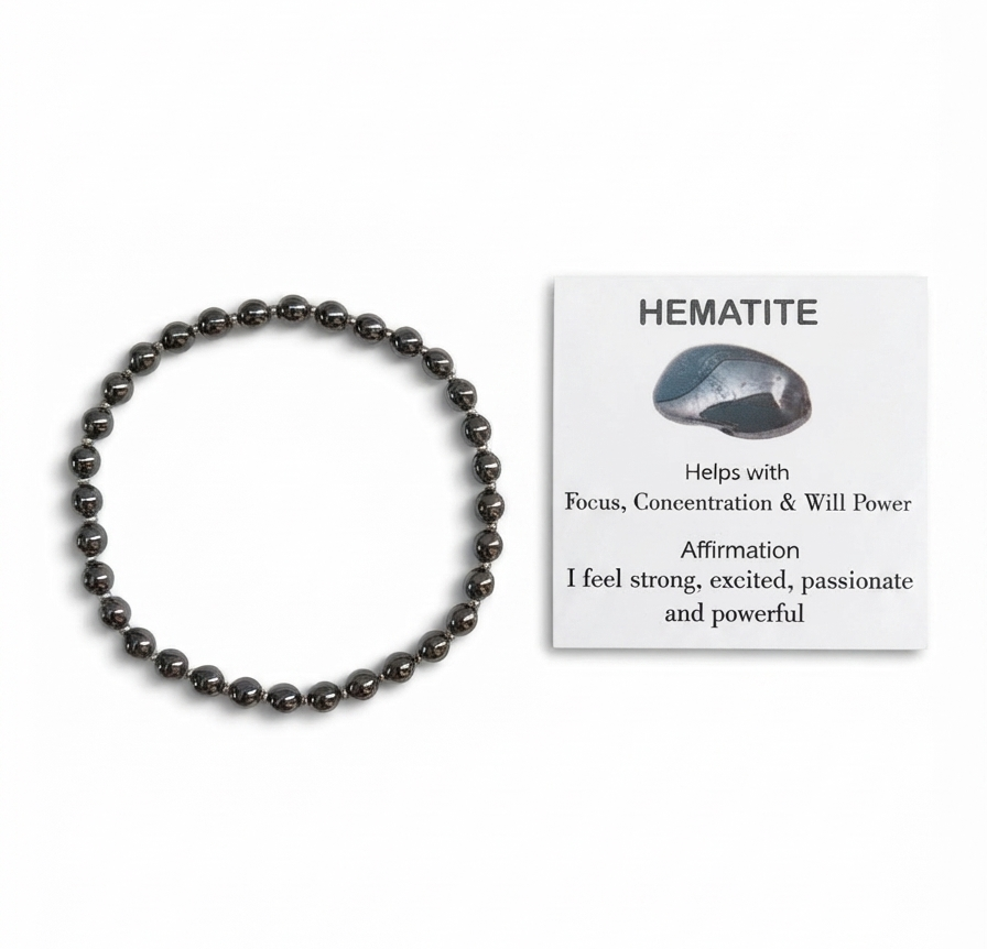 Hematite Stretch Bracelet - Tarnish Free and Waterproof