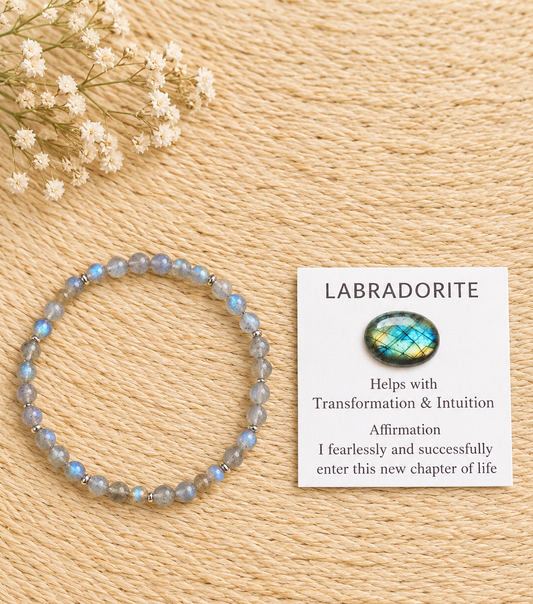 Labradorite Stretch Bracelet - Tarnish Free and Waterproof