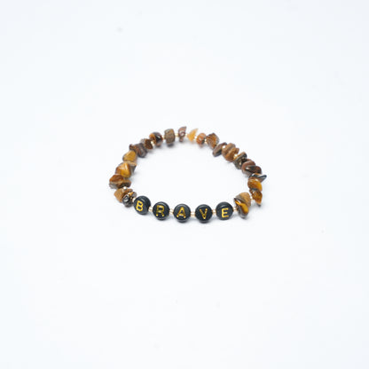BRAVE - Tiger's Eye Chip Bracelet