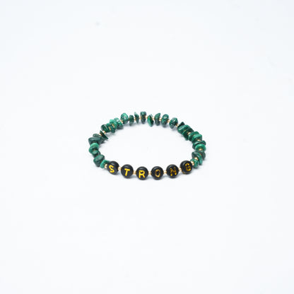 STRONG - Malachite Chip Bracelet
