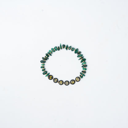 STRONG - Malachite Chip Bracelet