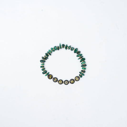 STRONG - Malachite Chip Bracelet