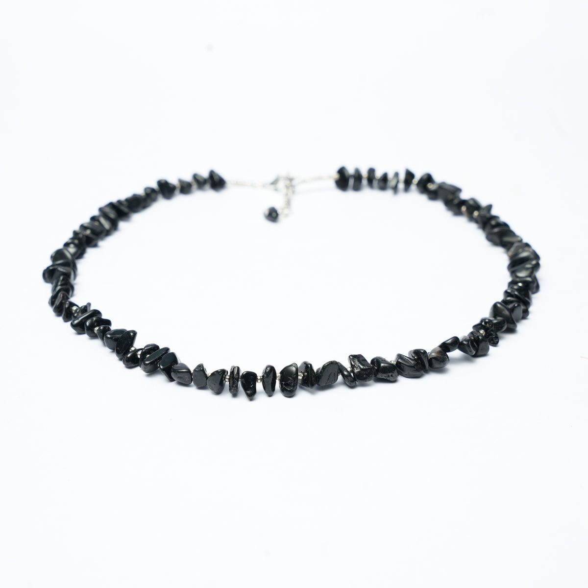 Black Tourmaline Chip bead Necklace - adjustable length