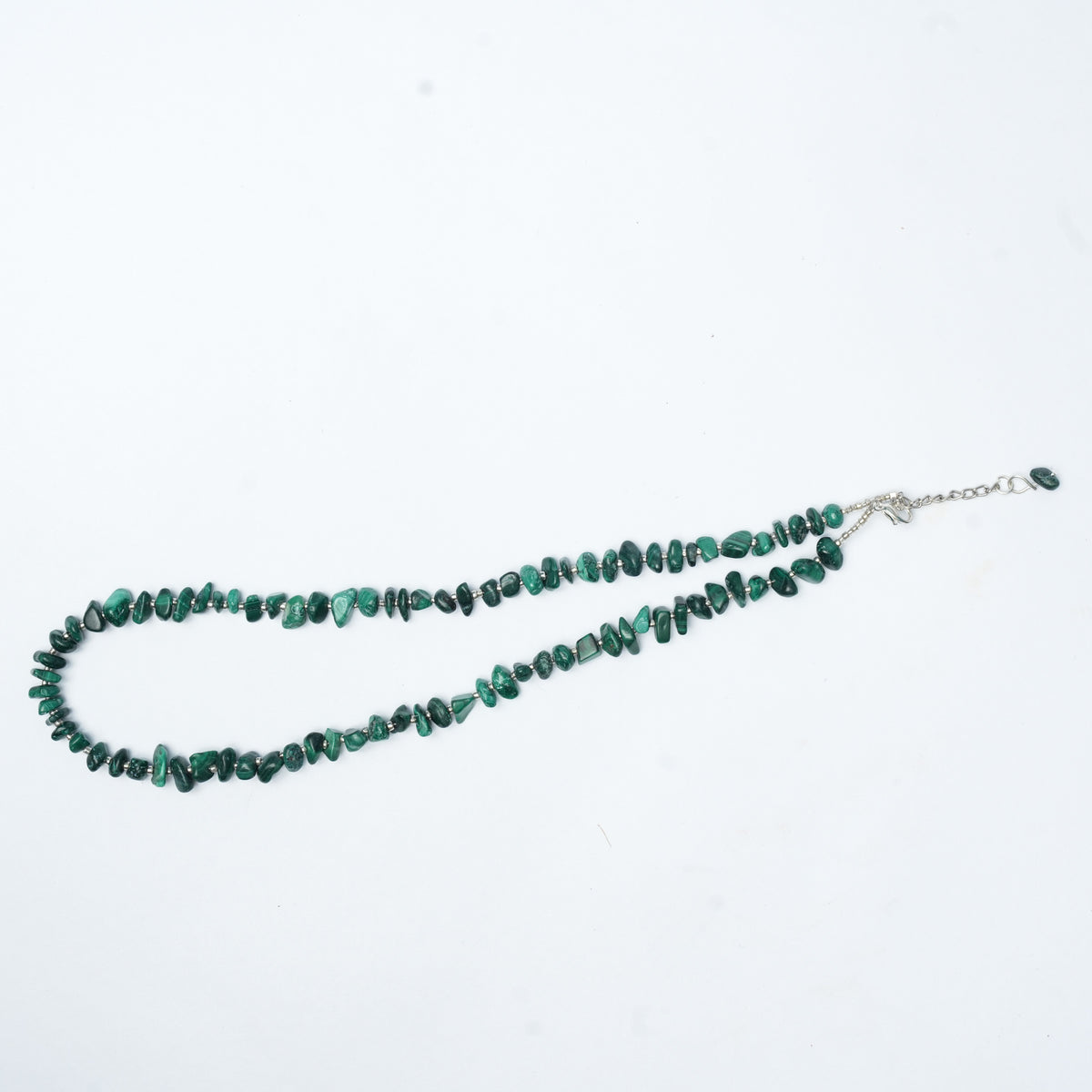 Natural Malachite Chip bead Necklace - adjustable length