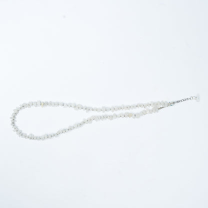 Natural Moonstone Chip bead Necklace - adjustable length