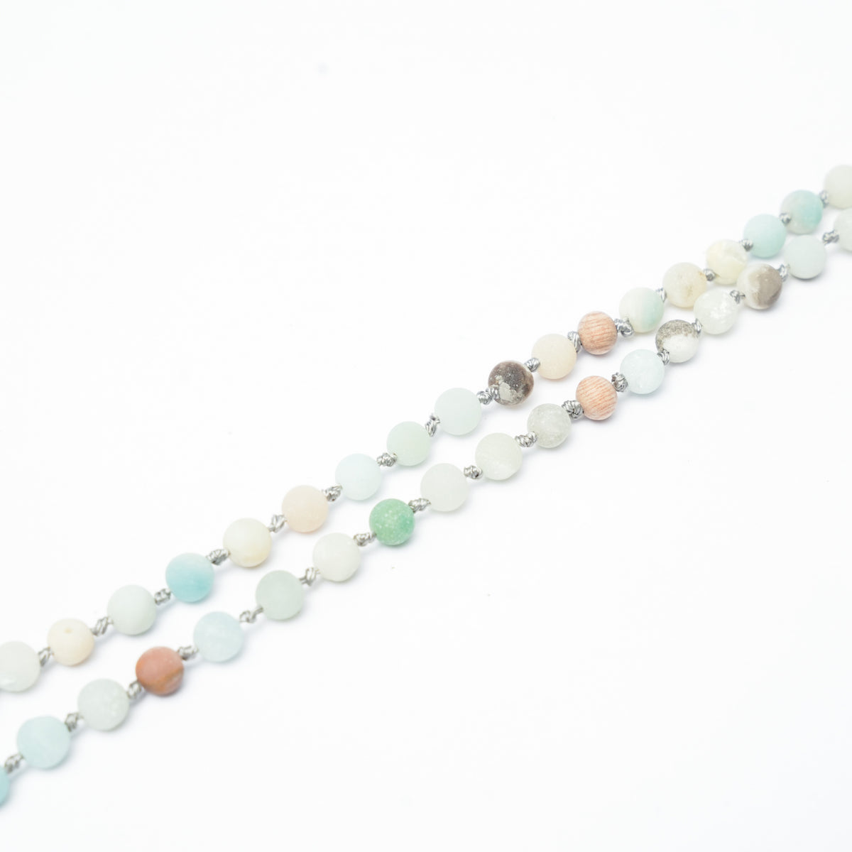 108 Matte Amazonite and Rosewood Diffuser Mala - 6mm beads