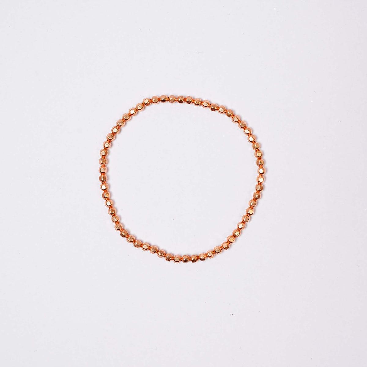 Genuine Solid Copper Bead Stretch Bracelet