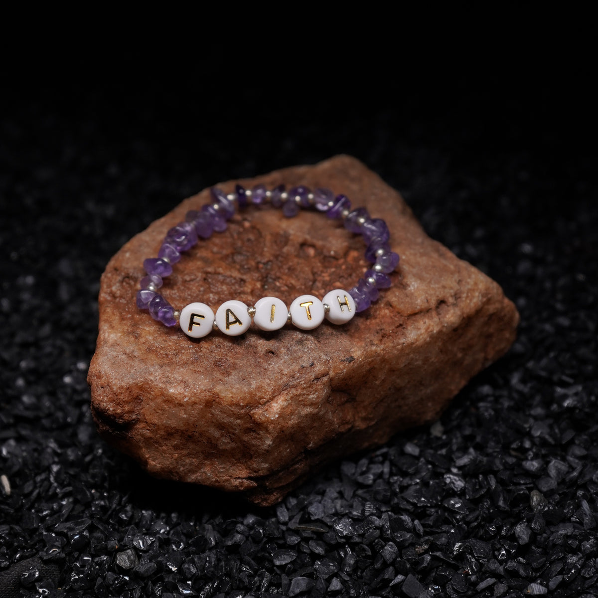 FAITH -  Amethyst Chip Bracelet