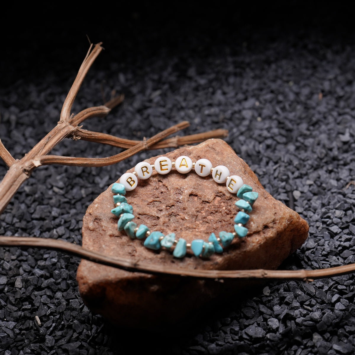 BREATHE - Turquoise Chip Bracelet