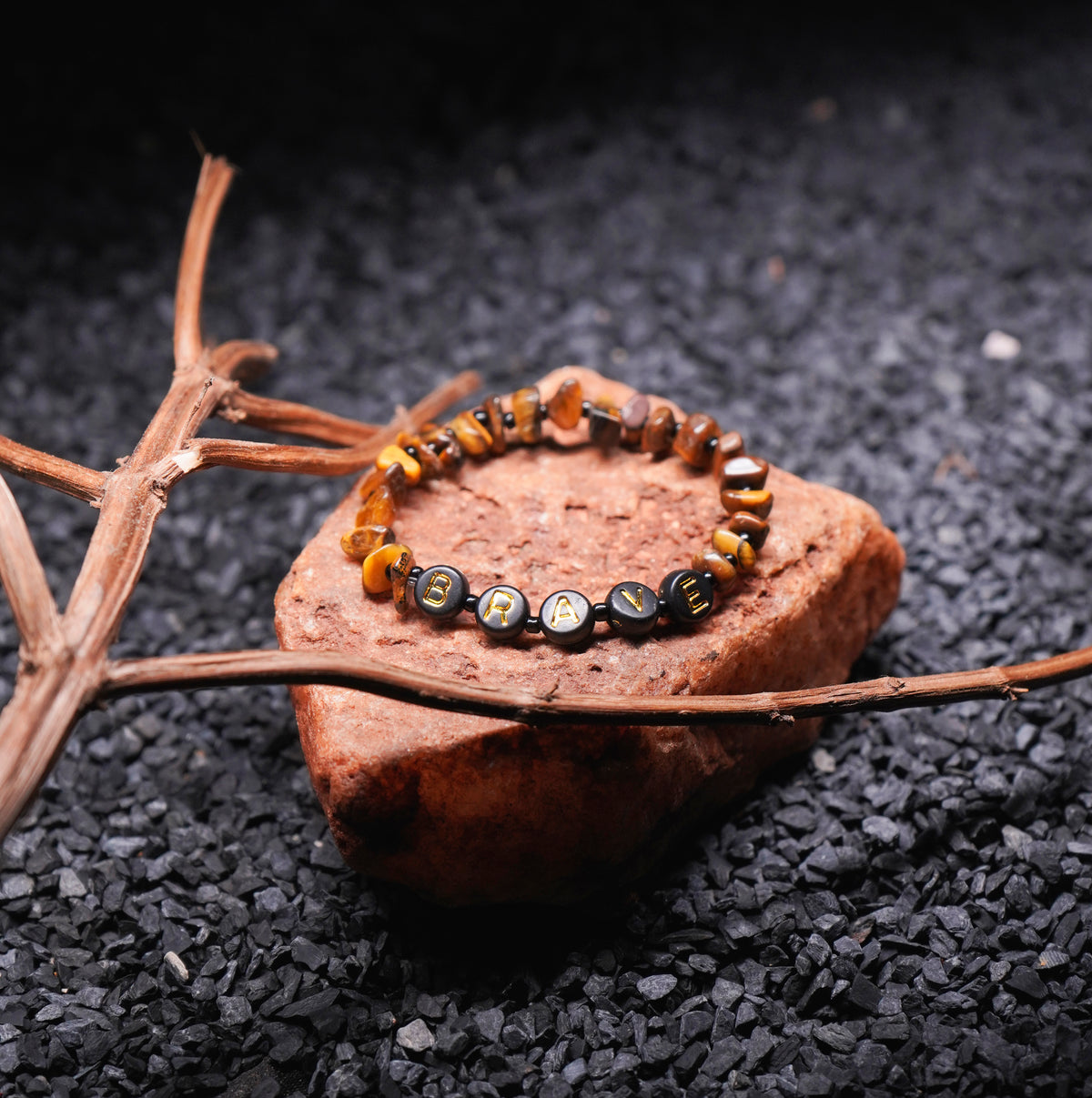 BRAVE - Tiger's Eye Chip Bracelet