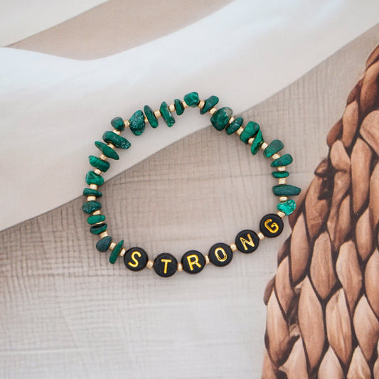 STRONG - Malachite Chip Bracelet