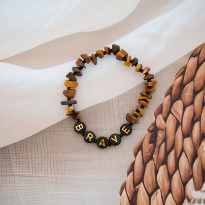 BRAVE - Tiger's Eye Chip Bracelet