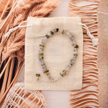 Labradorite Chip Bracelet