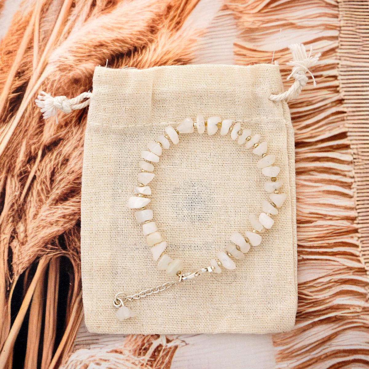Moonstone Chip Bracelet
