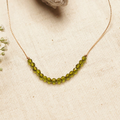 Peridot and Silver Necklace