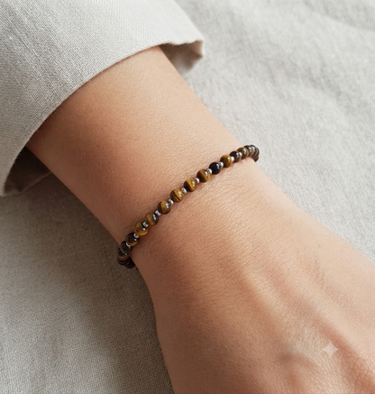 Tiger's Eye Stretch Bracelet - Stretchy, Tarnish Free and Waterproof