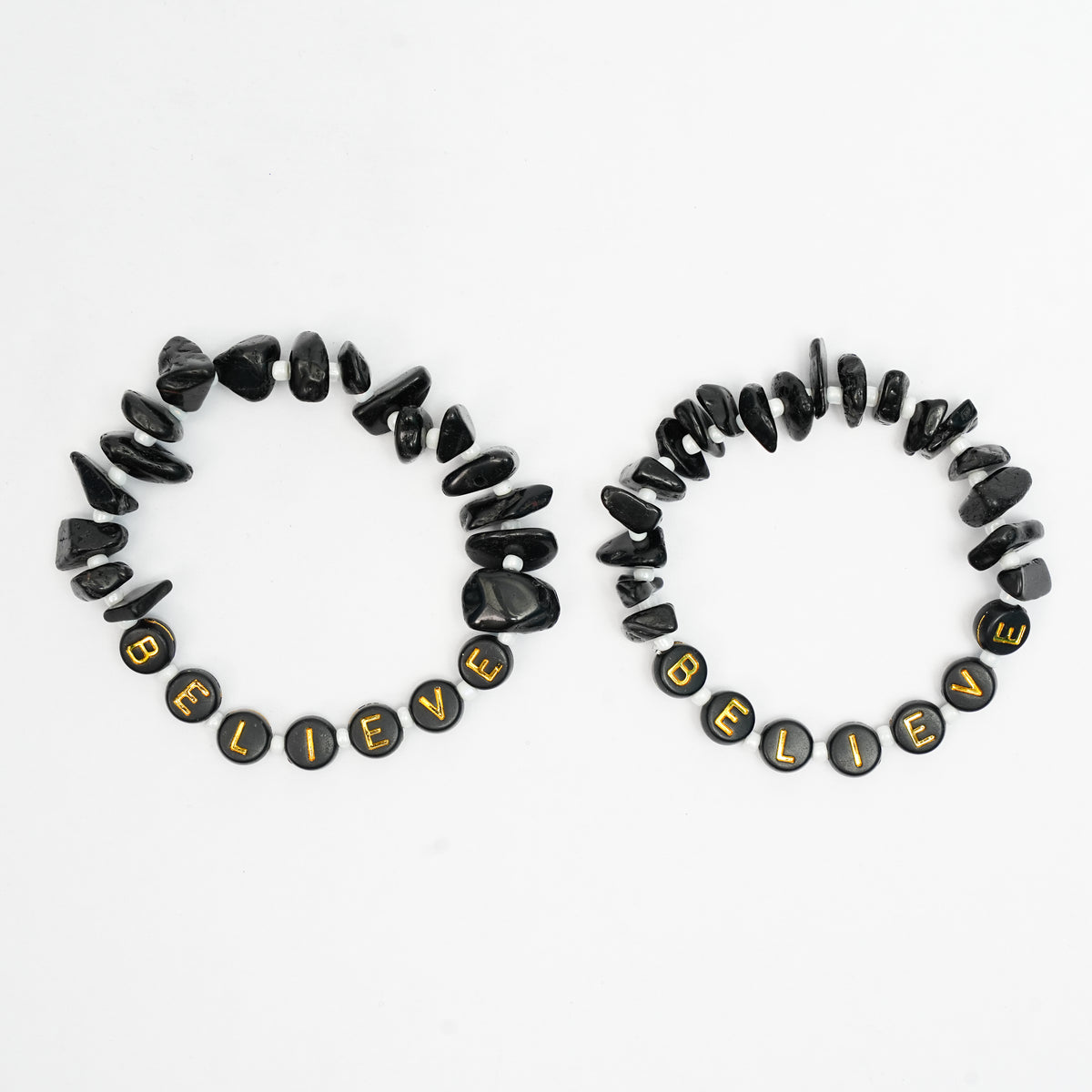 BELIEVE - Black Tourmaline Chip Bracelet