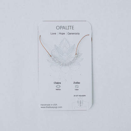 Dainty Opalite  Necklace - October Birthstone